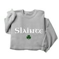 thumbnail image 4 of BLTIBY 2025 St. Patrick's Day Sweatshirt for Women Lucky Shamrock Printed Long Sleeve Round Neck Irish Shirt Ireland Fashion Pullover Tops Gray XL, 4 of 4