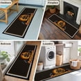thumbnail image 5 of Happy Halloween 2'x6' Runner Rugs for Hallway Kitchen Bedside Non Slip Washable, Orange Scary Black Castle Skull Birds Entryway Rug Runners with Rubber Backing, Long Carpet Runner for Laundry Room, 5 of 8