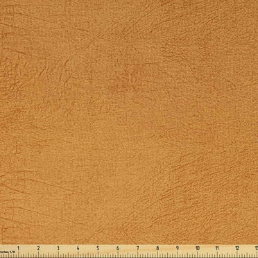 Faux Suede Fabric by the Yard Digitally Printed Weathered Texture, Durable and Washable Fabric for DIY Projects Indoor Outdoor Upholstery Home Textile, 10 Yard, Orange, by Ambesonne