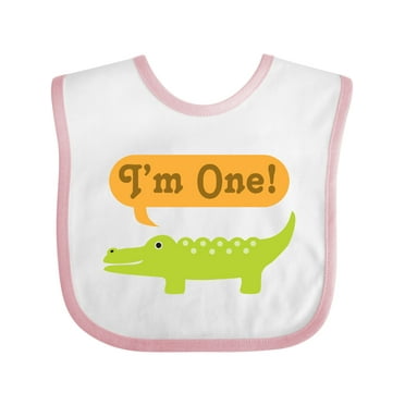 Inktastic 1st Birthday Alligator Jungle Boys or Girls Baby Bib