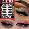 thumbnail image 2 of Eelhoe - Pegatinas autoadhesivas para sombras de ojos y pestañas, 7 colores, delineador de ojos con purpurina, sin pegamento, autoadhesivas, para maquillaje de ojos, 1 unidad, rosa, 2 of 5