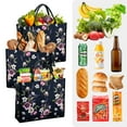 thumbnail image 5 of 2 Pack Reusable Grocery Bags, Heavy-Duty Shopping Bags with Sturdy Handles,Foldable Organizer, Shopping Bags for Groceries, Market, Car Trunk, Multi-Purpose, 5 of 7