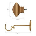 thumbnail image 6 of Elrene Home Fashions Florence Single Curtain Rod with Stacked Square Finial, Soft Gold, 86" x 120", 6 of 9