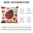 thumbnail image 5 of BCIIG Ladybug Pillow Screenprint Maximalism Home Decor 1PC 20x20in, 5 of 5