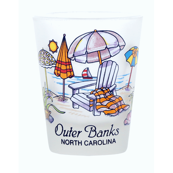 Outer Banks North Carolina Beach Chair Shot Glass