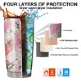 thumbnail image 7 of 20 Oz Pioneer Flower Coffee Tumbler Double Wall Insulated Stainless Steel Water Bottle | Metal Reusable Thermoses Flask with Cup Cap | Leak & Sweat Proof with Anti-Dust Lid, 7 of 7