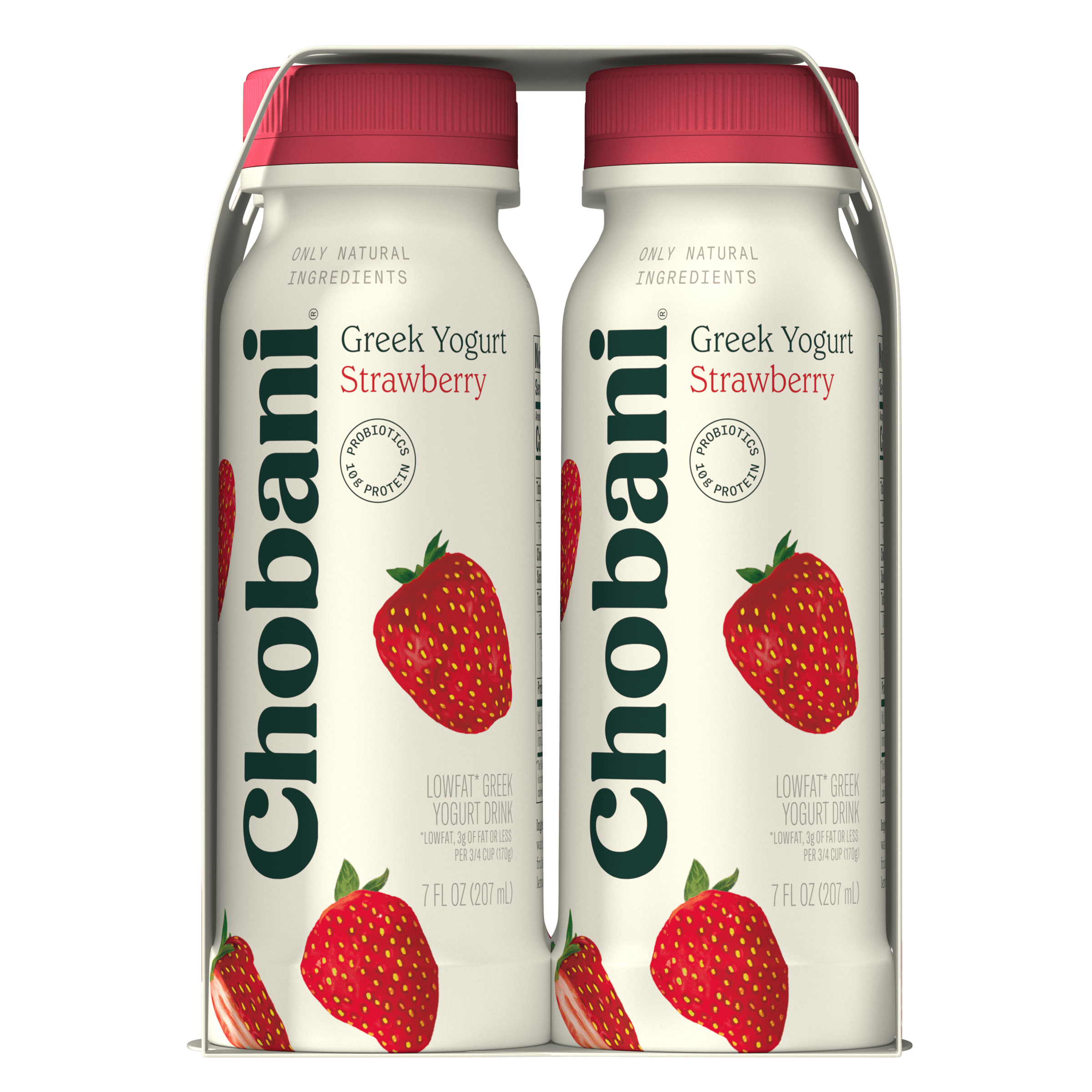 Chobani Lowfat Greek Yogurt Drink Strawberry 7 fl oz 4 Pack
