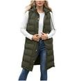 thumbnail image 2 of FDGIU Women's Sleeveless Outdoor Vest - Hooded Winter Quilted Vest with Casual Fashion Design, Warm Zip Up Outerwear for Fall, 2 of 7