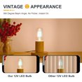 thumbnail image 3 of shiyou-12V Low Voltage LED Light Bulbs - Soft Warm 2700K 4W (Only for 12 Volt DC/AC)- 40W Equivalent E26 Edison Base Tube Bulb for RV, Garden, Posts - 3 Pack, 3 of 4