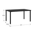 thumbnail image 2 of WestinTrends Playa 59" Iron Metal Outdoor Rectangular Patio Dining Table For 6, Black, 2 of 15