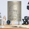 thumbnail image 6 of Luxe Metal Art 'Basketball Hoop Blueprint Patent Parchment' Metal Wall Art, 12"x16", 6 of 9