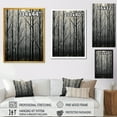 thumbnail image 4 of Designart "Mystic Forest in Black and White" Floral Canvas Wall Art - Traditional Black Tree Monochrome Entryway Wall Art, 4 of 6