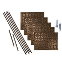 FASÄDE Traditional Style 1 Decorative Vinyl Backsplash 15 sq ft Kit in Oil Rubbed Bronze