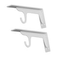 thumbnail image 5 of deevoka Closet Rod Holder Sturdy Wall Mounted Hanger Bracket for Backyard Room Table White, 5 of 9