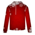 thumbnail image 4 of Lilgiuy Men Casual Christmas Print Sports Fitness Pullover Hooded Half-Zip Sweatshirt 2022 Fall Winter, 4 of 5