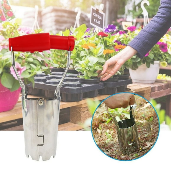 Rkxzt Bulb Planter with Depth Mark- Ideal Bulb Transplanter for Planting/Digging - Automatic Soil Release Seed Planting Tool for Planting Tulip, Daffodils, Dahlias