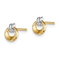 thumbnail image 2 of Madi K 14k and White Rhodium  Circle Doorknocker Post Earrings, 2 of 3