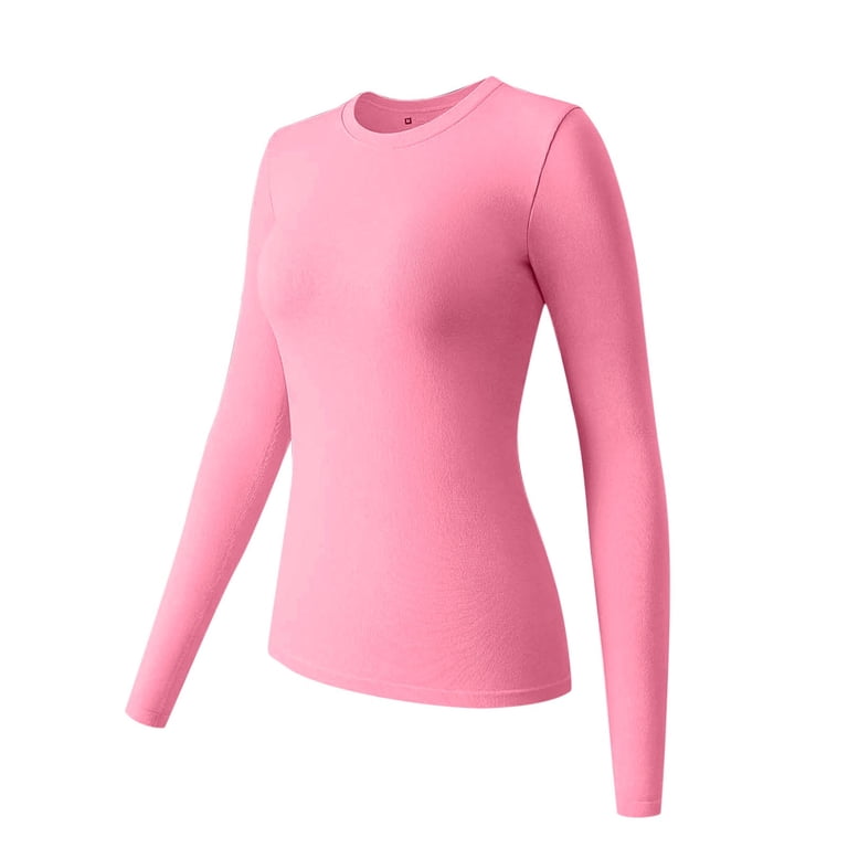 Women's Thermal Long Sleeve Tops - 3 Pack, Ribbed, Fleece Lined, Slim Fit