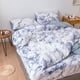 thumbnail image 5 of Juego de cama de 2 uds., edredón suave de mármol, funda de almohada, funda de almohada, AU-Single 150x200cm (azul), 5 of 8