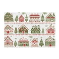 thumbnail image 7 of Yayeee Bath Rug for Bathroom Floor Non Slip Rectangle Fluffy Soft Absorbent Mat, 16"x24", Red Christmas House, 7 of 7