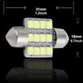 thumbnail image 4 of Unique Bargains 2Pcs White 31MM Festoon Dome Map Interior Light Lamp DE3175 3022 3021, 4 of 6