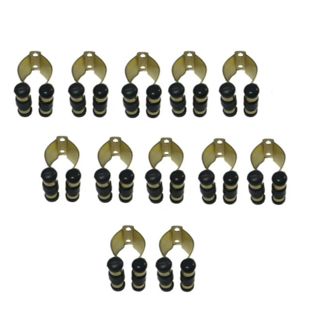 /2/6/12 Pcs Support de Queue en Métal Clip Support de Canne à Pêche Supports de Queue de Billard Piédestal 12 Pcs