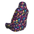 thumbnail image 4 of Lsque rainbow color mushroom Skull Pattern Car Seat Covers for Front Seats , Waterproof Seat Covers for Cars, Sporty Front Seat Covers,Car Seat Cover Protector Front Seats, 4 of 5