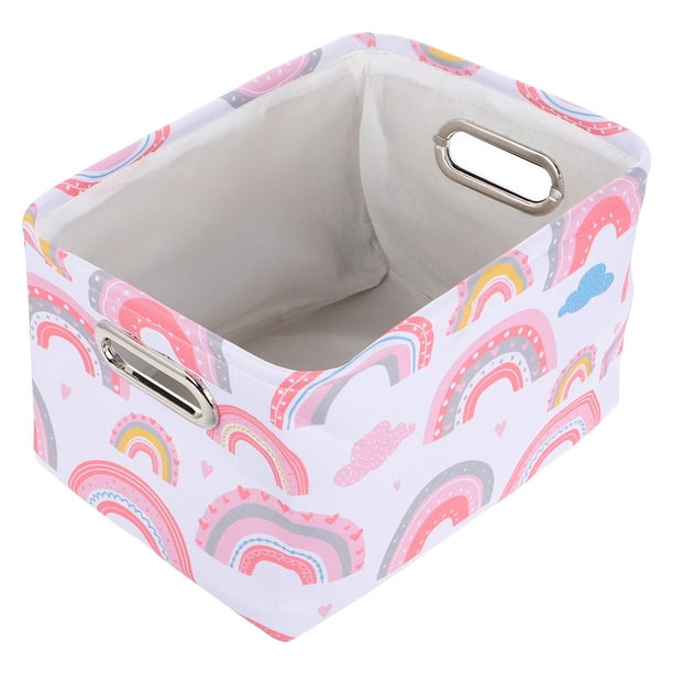 Cestas arcoíris, cesta para libros, organizador de juguetes para habitación infantil, cesta rectangular de almacenamiento para una bonita guardería.
