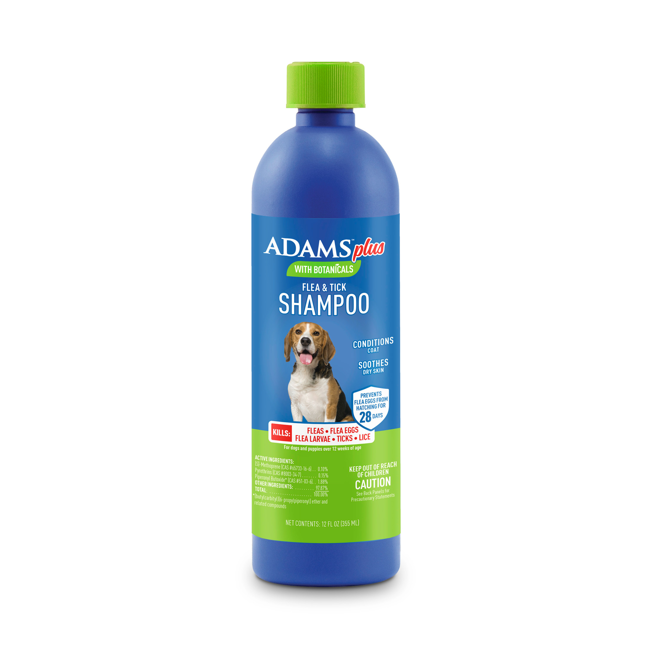 ADAMS Plus with Botanicals Flea & Tick Shampoo for Dogs, 12 oz photo 1
