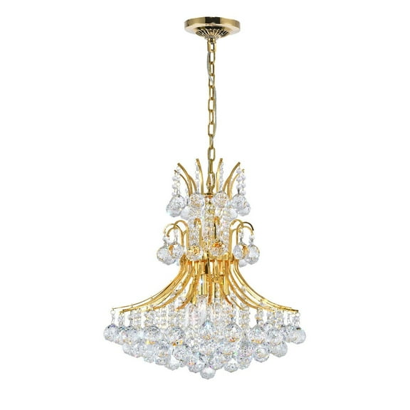 CWI Lighting Princess 8 Light Down Transitional Metal Chandelier in Gold