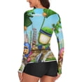 thumbnail image 3 of Team Umizoomi Women's Sunscreen Shirt Long Sleeve Workout Tops Crewneck Soft Comfy Tees Casual T-Shirt L, 3 of 7