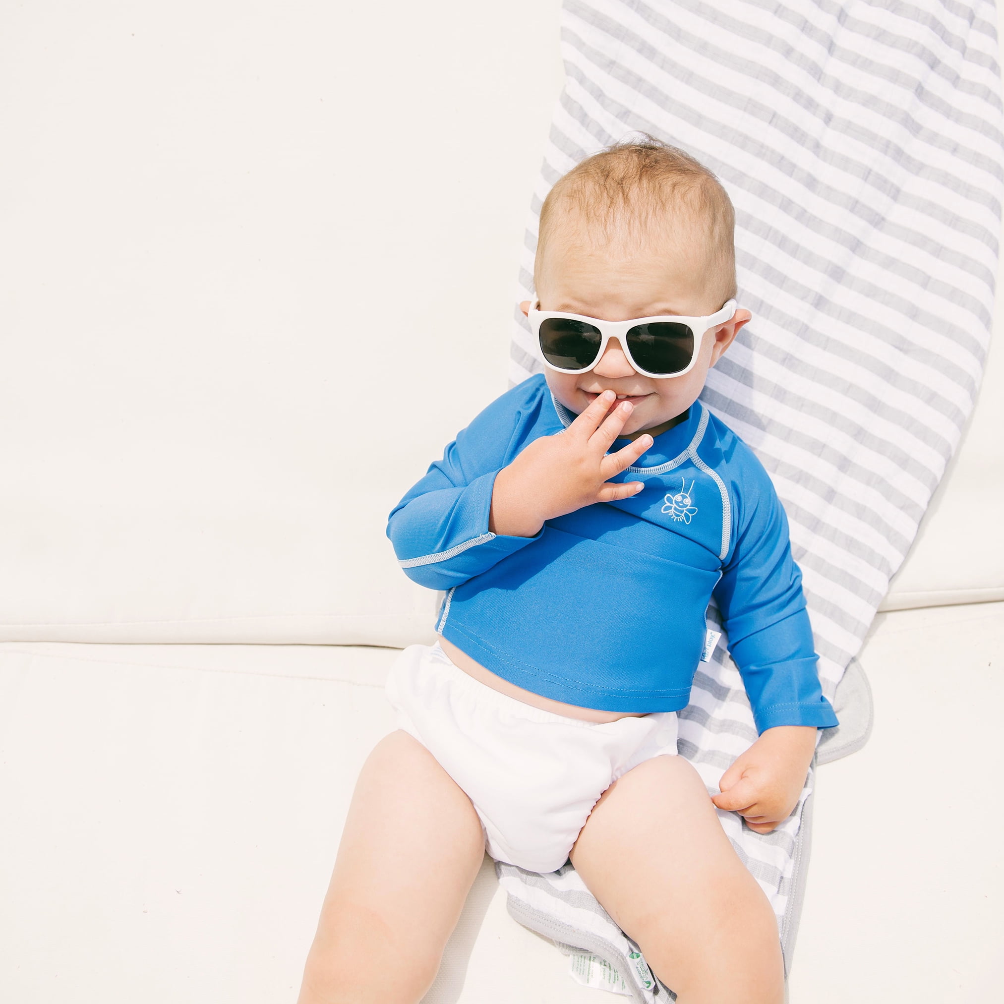 i play. Baby-Boys Snap Reusable Swim Diaper White 48 Month