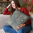 thumbnail image 2 of Plutus Brands Blue Plutus Diamonds Luxury Throw Pillow 12 in x 20in, Double Sided 12" x 20", 2 of 2