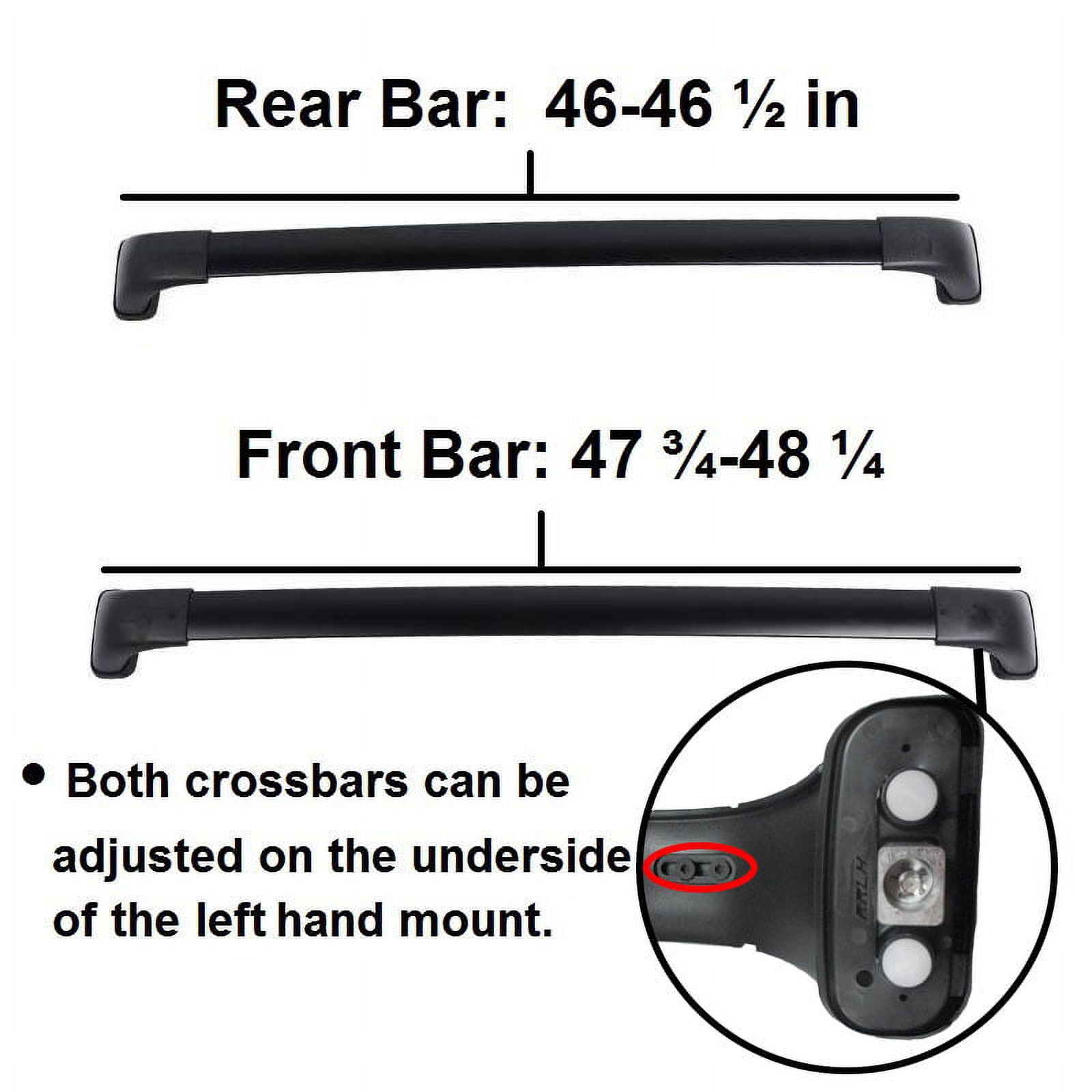 BRIGHTLINES Roof Rack Crossbars Replacement for Toyota Highlander 2014-2019 XLE Limited SE Limited Platinum, a Set of 2pcs, Black Aluminum Rack