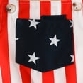 thumbnail image 7 of Wxirdiow Toddler Girls 4th of July Outfit Toddler Baby Girl Boy 4th of July Jumpsuit American Flag Sleeveless Suspender Bib Overall Romper Outfit Black Size,2-3 Years, 7 of 7