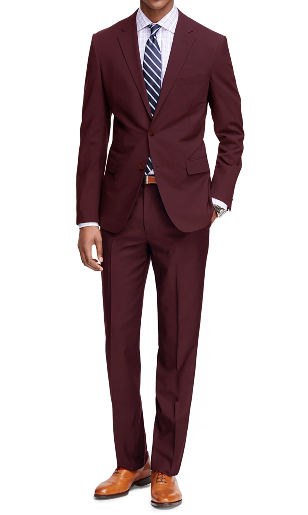 YOUTHUP Mens Suit Slim Fit 2 Piece Formal Blazer & Trousers Several Colors Available