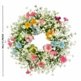 thumbnail image 3 of Spring Easter Wreath with Eggs – 18 Inch Artificial Spring Floral Wreath for Front Door, Wall, Window, Home and Party Decor, 3 of 6