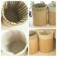 thumbnail image 4 of Foldable Bamboo Paper Wastebasket Trash Waste Bin Room Tidy Office Flower, 4 of 8