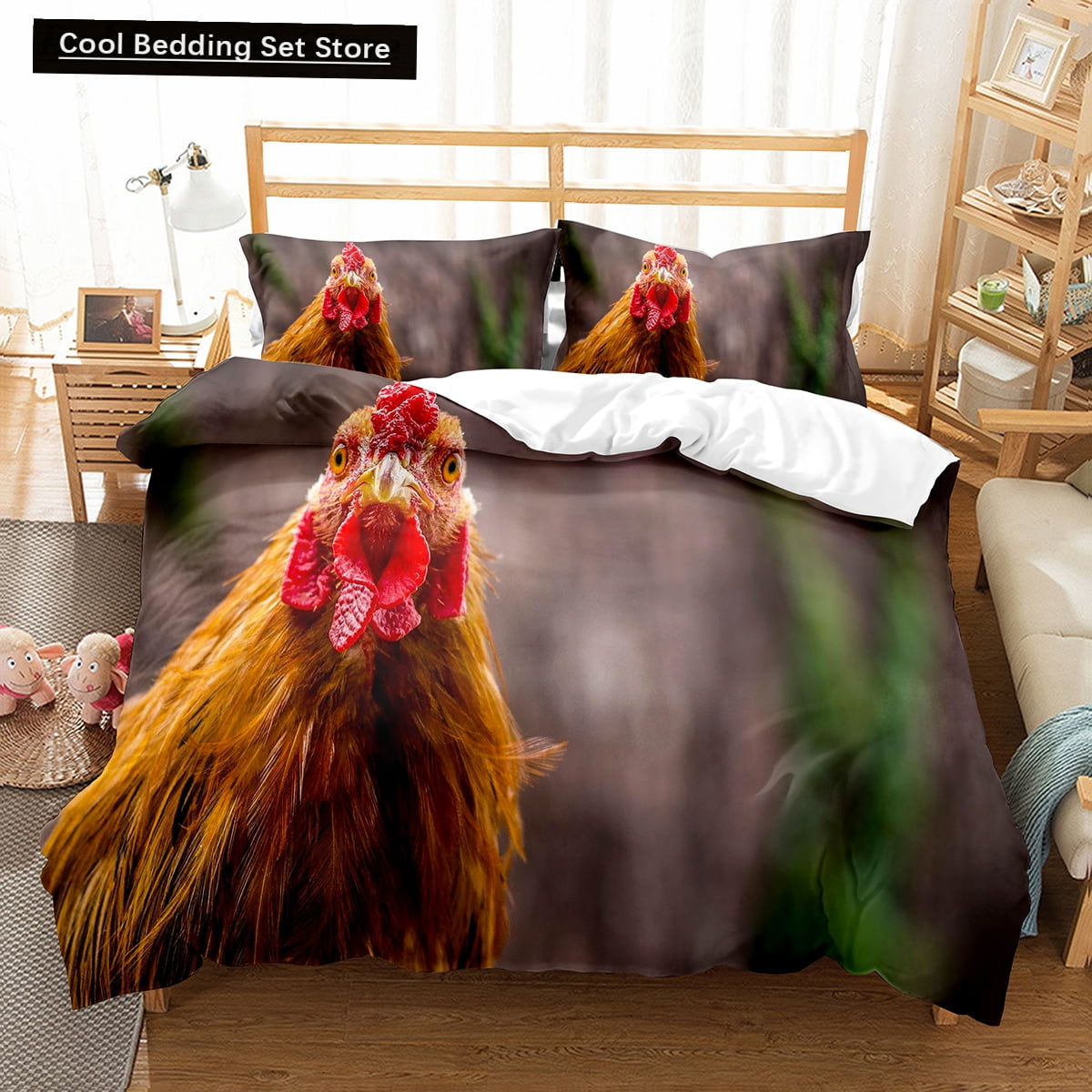 Tissu Coton Imprimé Tissu ImprimÃ© Poules Housse De Couette Poulet - Main Image