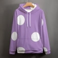 thumbnail image 6 of Light Purple And White Polka Dots Pattern Oversized Hoodies for Women Pullover Womens Clothes with Pocket Mens Ultimate Pullover Hoodie Sweatshirt S-6XL, 6 of 8