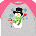 thumbnail image 4 of Inktastic Christmas Snowman in Top Hat with Candy Cane Boys or Girls Toddler T-Shirt, 4 of 5