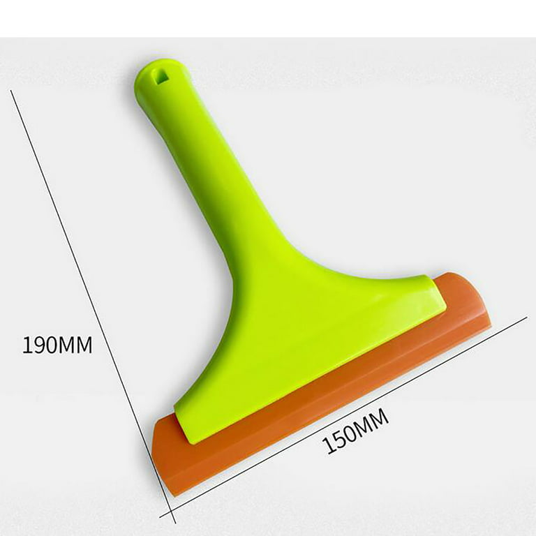 GUGUGI Super Flexible Silicone Squeegee, Auto Water Blade, Water Wiper, Shower Squeegee, 5.9'' Blade and 7.5'' Long Handle, for Car Windshield, Window