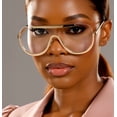 thumbnail image 6 of Oversized Sunglasses For Women Single Lens One Piece Clear Lens Luxury Style, 6 of 11