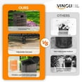 thumbnail image 3 of VINGLI Outdoor Trash Can, 33 Gallon Trash Can with Convenient Lid, Rattan Garbage Container with Side Hook, Weatherproof Patio Trash Can for Graden, Yard, Patio, Brown, 3 of 7