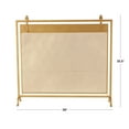 thumbnail image 4 of DecMode 38" x 36" Gold Metal Suspended Grid Style Netting Single Panel Fireplace Screen with Bolted Detailing, 1-Piece, 4 of 14