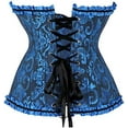 thumbnail image 3 of frawirshau Corset Bustier Overbust à Lacets avec Baleines pour Femmes Lingerie Gaine Haut, 3 of 5