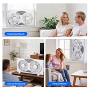 BEYOND BREEZE 9 Twin Window Fan, 3-Speed Expandable Window Fan with Reversible Airflow and Remote Control, New