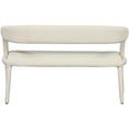 thumbnail image 4 of Meridian Furniture Sylvester Cream Vegan Leather Bench, 4 of 17