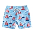 thumbnail image 3 of Boys Swim Trunks Toddler Boys Swim Trunks Baby Bathing Suit Cartoon Print Swim Shorts Sky Blue 18-24 Months, 3 of 6