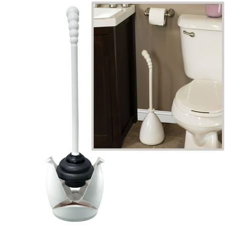 Deluxe Heavy Duty Toilet Plunger with Easy-Lift Storage Caddy (The Best Toilet Plunger)